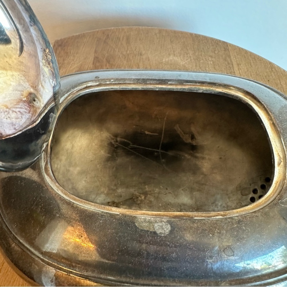 Vtg Silver Plated Sheffield Design  Kettle Tea Patina Nickel England Engraved M - Picture 7 of 16